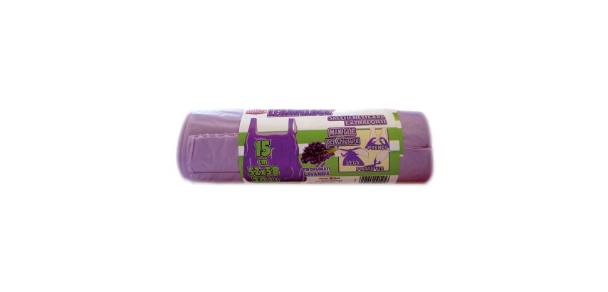 Sacchetti per rifiuti 30 lt Lavanda 15 unità