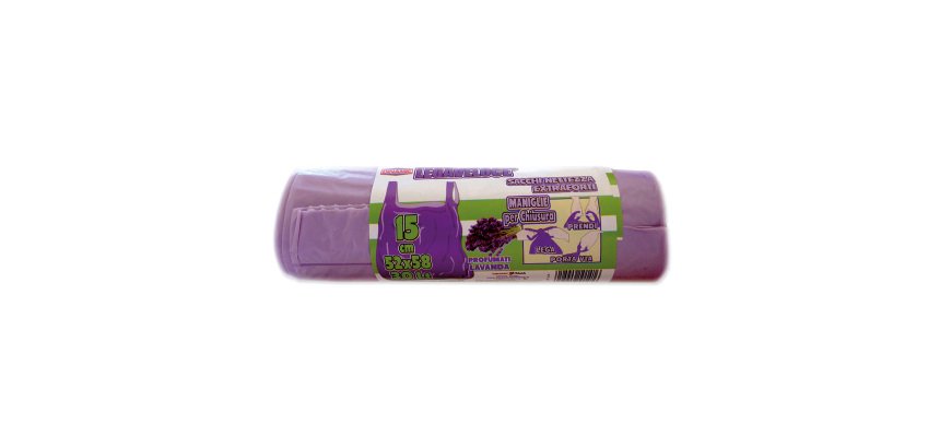 Sacchetti per rifiuti 30 lt Lavanda 15 unità