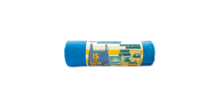Sacchetti per rifiuti 30 lt Azzurro 15 unità