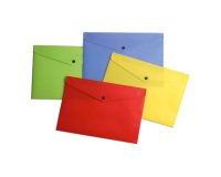 Buste con bottone A4 Beautone PP assort 12 pezzi