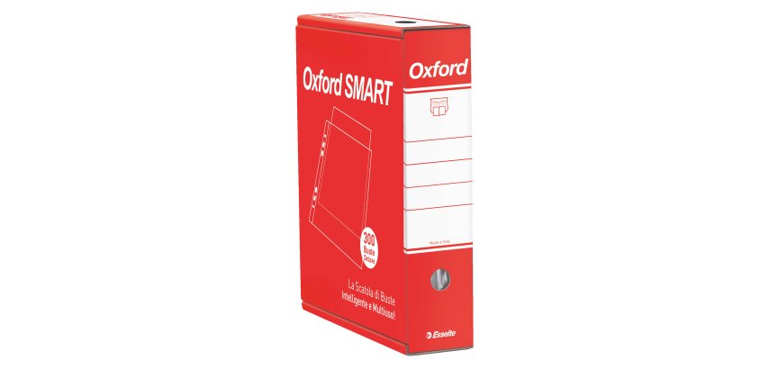 Buste a perforazione Universale Oxford Smart Esselte Deluxe 22 x 30 cm trasparente polipropilene finitura liscia lucida spessore alto 300 unità