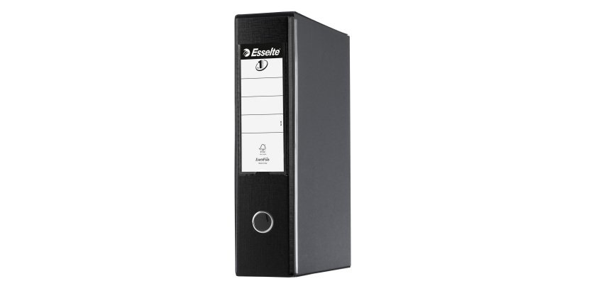 Registratore protocollo dorso 8 cm nero Eurofile Esselte in confezione convenienza 11+1 in omaggio