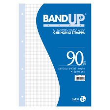 Ricambi rinforzati BM BandUP Bianco Quadretto 4mm A4 29,7 x 21 cm 90 g/m² 40 fogli