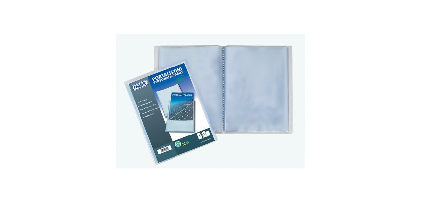 Portalistini FAVORIT Personalizzabile A5+ polipropilene 15 x 22 cm trasparente 40 buste - 80 viste