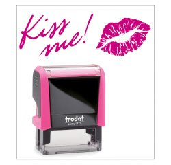 Timbro Trodat Printy 4912 "Kiss me" fucsia