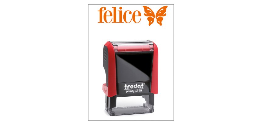 Timbro Trodat Printy 4910 "Felice" rosso