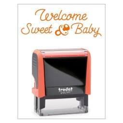 Timbro Trodat Printy 4912 "Welcome sweet baby" arancione