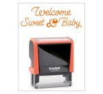 Timbro Trodat Printy 4912 "Welcome sweet baby" arancione
