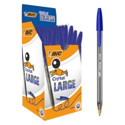 BIC Cristal Large Ballpoint Pen Broad 0.6 mm Black Pack of 50