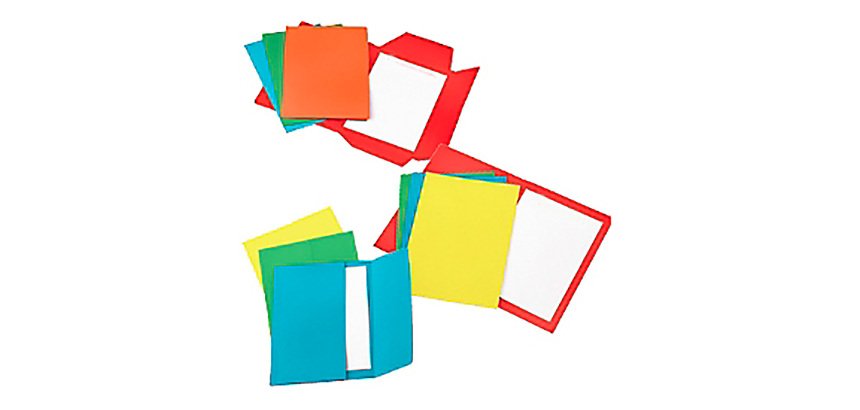 Cartelline 3 lembi Bruneau Bristol bianco 25 unità