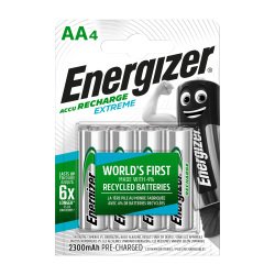 Energizer AA Rechargeable Batteries Extreme HR6 2300mAh NiMH 1.2V Pack of 4