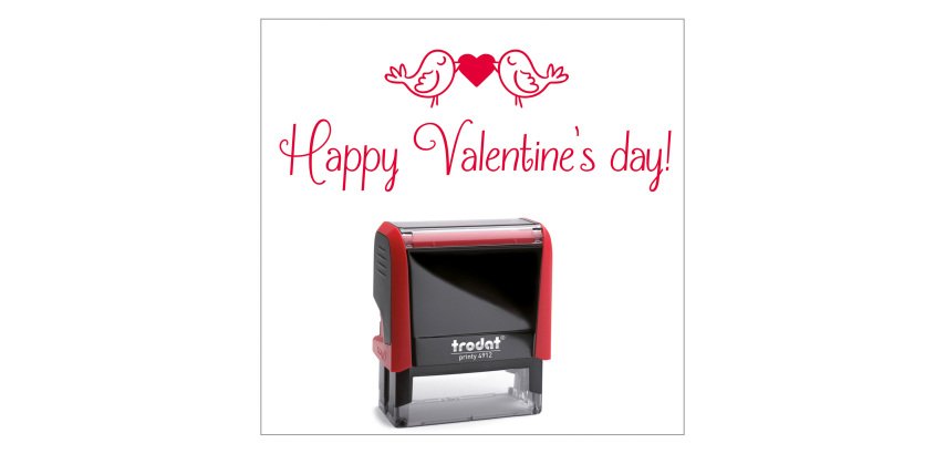 Timbro Trodat Printy 4912 "S Valentine" rosso
