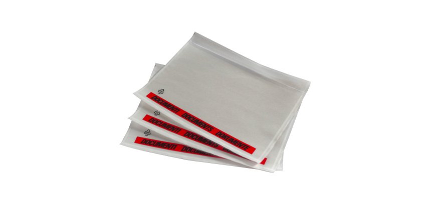 Buste adesive portadocumenti Viva C5 con stampa "Documenti" in 3 lingue 250 unità