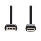 Cavo USB A maschio a USB Type-C maschio Nedis CCGT60600BK10 Placcato nickel 1.00 m Tondo PVC Nero