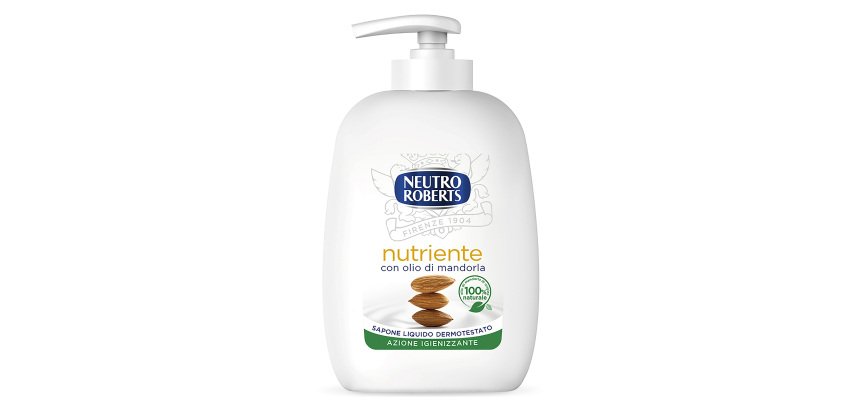 Sapone liquido Neutro Roberts nutriente con olio di mandorla 200 da ml