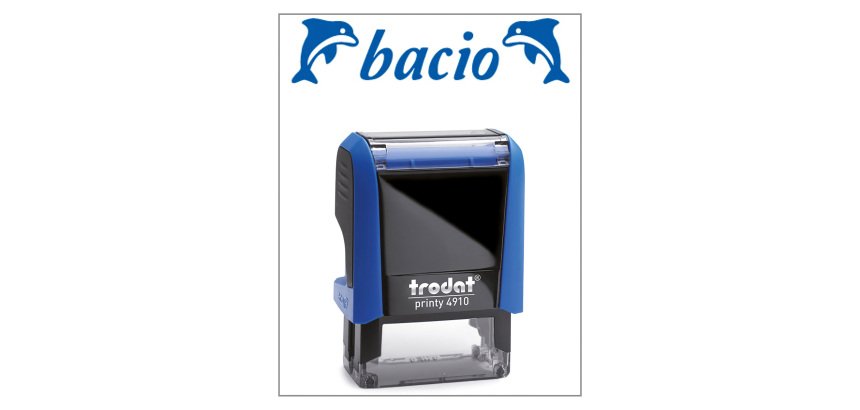 Timbro Trodat Printy 4910 "Bacio" blu