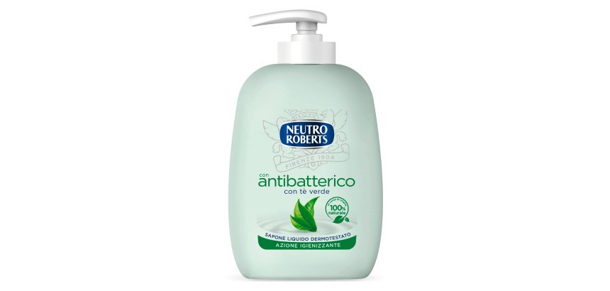 Sapone liquido antibatterico Neutro Roberts Tè Verde 200 ml