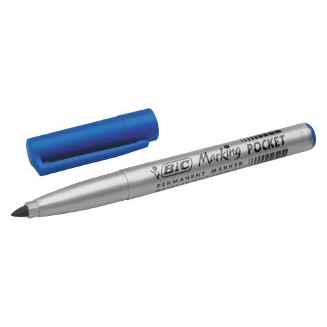 BIC Marking Fine 1445 Permanent Marker Broad Bullet 1 mm Black Pack of 12