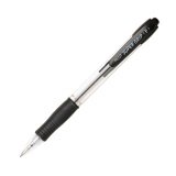 Penne a sfera a scatto Pilot Super Grip tratto fine nero 12 pezzi
