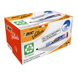 BIC Velleda Whiteboard Marker Broad Bullet Black 1.5 mm Pack of 12