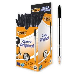 BIC Cristal Original Ballpoint Pen Medium 0.4 mm Blue Pack of 50