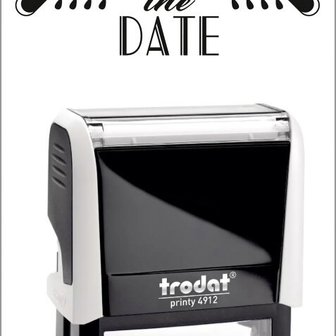 Timbro Trodat Printy 4912 "Save The Date" bianco