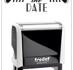 Timbro Trodat Printy 4912 "Save The Date" bianco