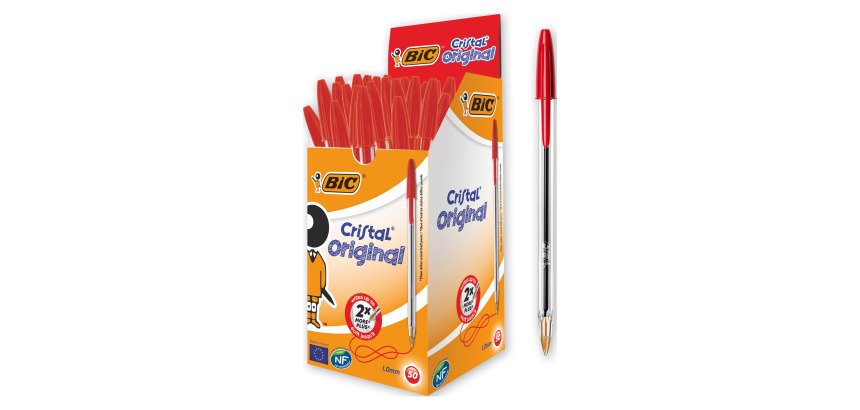 BIC Cristal Original Ballpoint Pen Medium 0.4 mm Blue Pack of 50