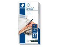 STAEDTLER Lumocolor OHP Marker Medium Round Black Pack of 10