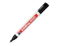 edding 400 Permanent Marker Fine Bullet 1 mm Black Refillable Pack of 10