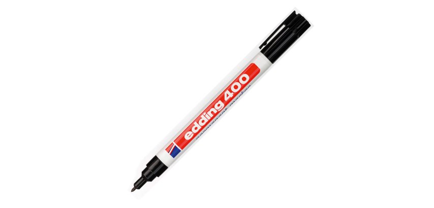 edding 400 Permanent Marker Fine Bullet 1 mm Black Refillable Pack of 10