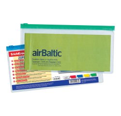 Cartellina con zip ErichKrause formato Travel trasparente polipropilene 12 unità