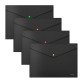 Busta portadocumenti nera con bottone a colori ErichKrause Matt Black 12 unità