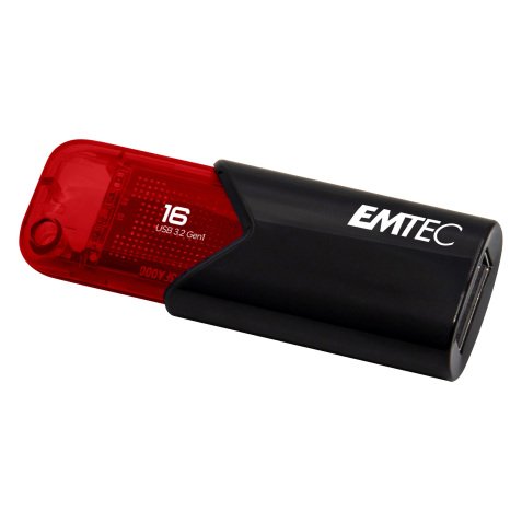 Chiavetta USB 3.2 GEN 1 EMTEC Click Easy 16 gb nero, rosso