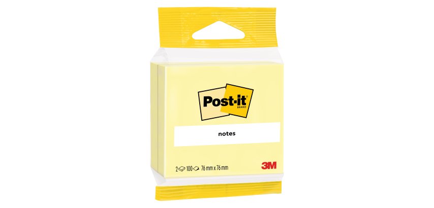 Post-it Giallo Canary 76 x 76 mm 2 unità da 100 fogli