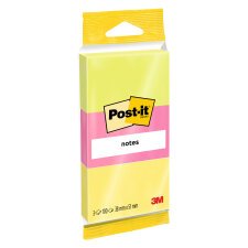 Post-it Neon Assortiti 38 x 51 mm 653-TFEN 3 unità da 100 fogli