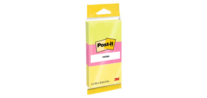 Post-it Neon Assortiti 38 x 51 mm 3 unità da 100 fogli