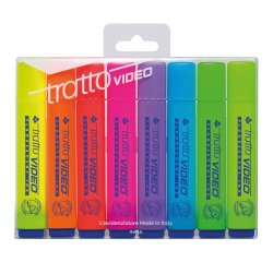 Evidenziatore Tratto Video punta a scalpello 1 - 5 mm assortiti 8 unità