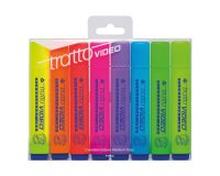 Evidenziatore Tratto Video punta a scalpello 1 - 5 mm assortiti 8 unità
