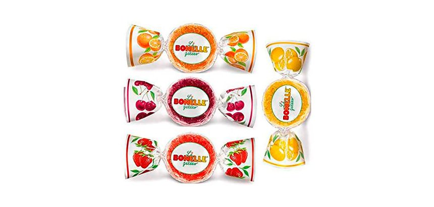 Caramelle Le BONELLE gelées arancia, limone, fragola, ciliegia