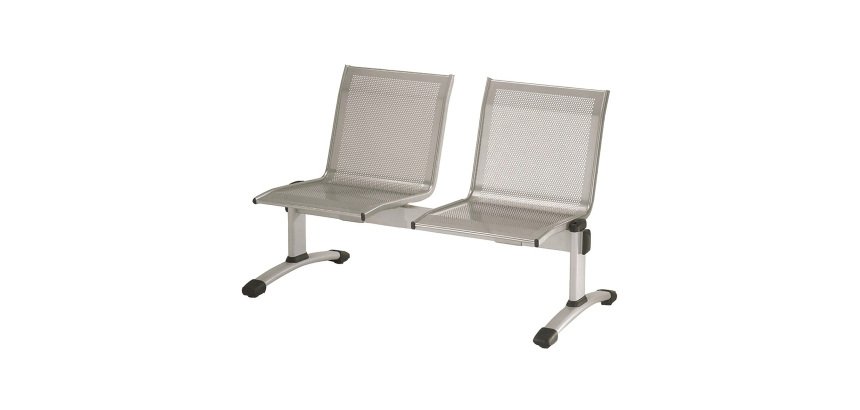 Panca in metallo 2 posti UNISIT Plexus PS2P grigio