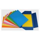 Folders with three flaps Bruneau in Bristol cardboard without printing 25 x 34.5 cm blue 25 units