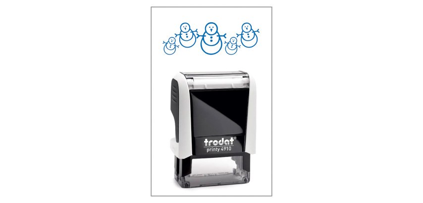 Timbro Trodat Printy 4910 "Pupazzi neve" bianco