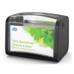 Dispenser da tavolo per tovaglioli Tork Xpressnap plastica nero 201 (l) x 150 (p) x 155 (h) mm