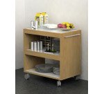 Carrello su ruote Artexport 2851 Bianco, noce chiaro 700 x 438 x 730 mm