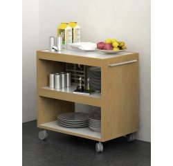 Carrello su ruote Artexport 2851 Bianco, noce chiaro 700 x 438 x 730 mm