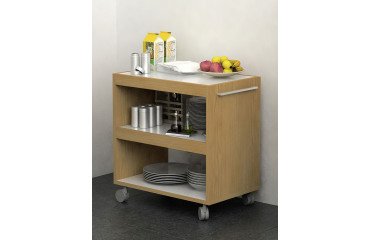 Carrello su ruote Artexport 2851 Bianco, noce chiaro 700 x 438 x 730 mm