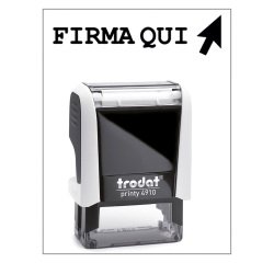 Timbro Trodat Printy 4910 "Firma qui" bianco
