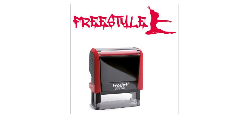 Timbro Trodat Printy 4912 "Freestyle" rosso