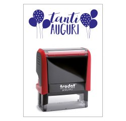 Timbro Trodat Printy 4912 "Tanti Auguri" rosso